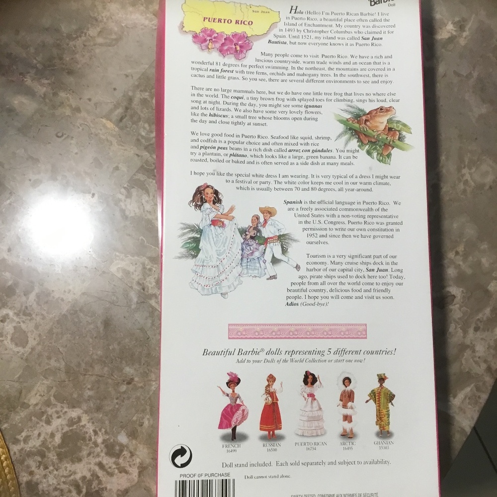 Puerto Rican Barbie (Dolls of the World Collection) 1996 - Picture 5 of 9